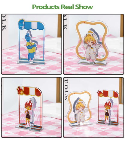 Personalized acrylic mirror display stand with custom printing and reflective finish