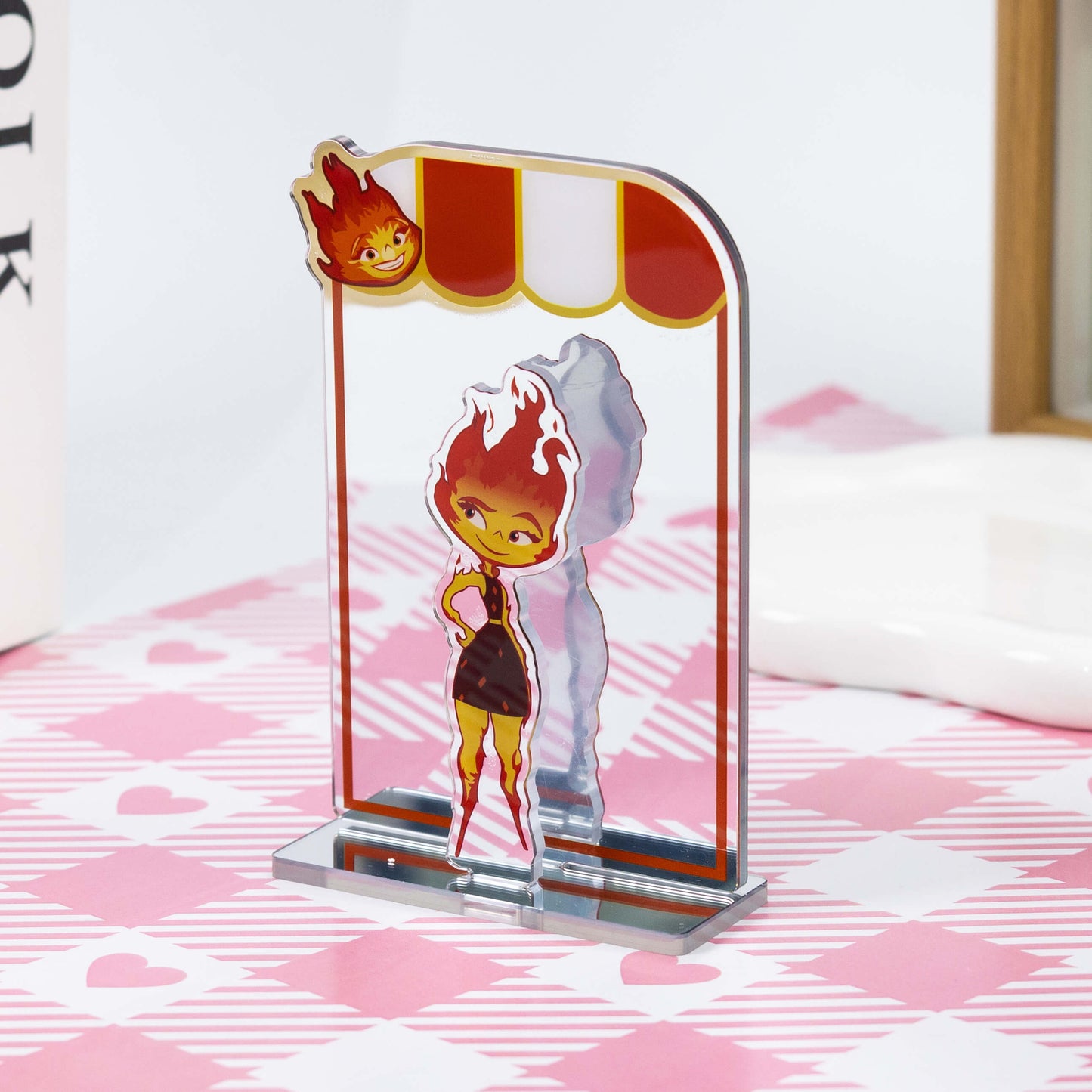 Custom acrylic display stand manufacturer with mirror effect finish 