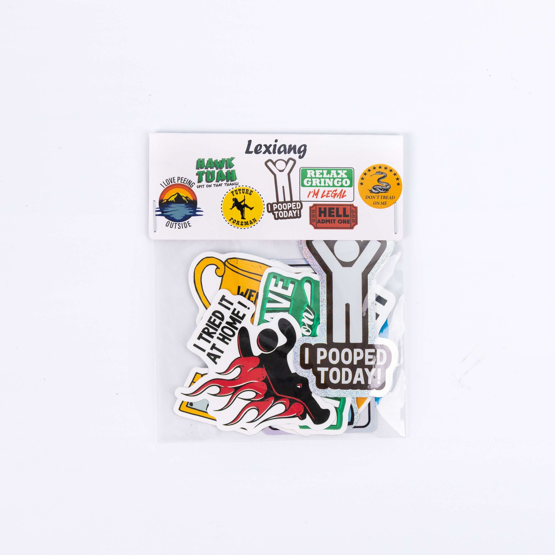 Custom vinyl sticker pack with OPP bag packaging
