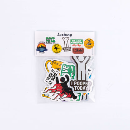 Custom vinyl sticker pack with OPP bag packaging