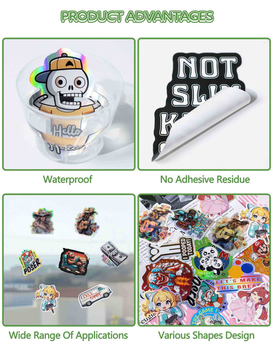 Custom vinyl stickers product advantages showcase