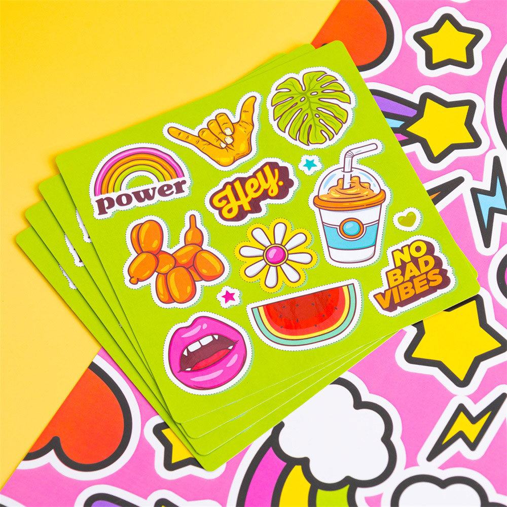 Transparent and custom kiss cut vinyl sticker sheet for brands and creators