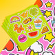 Transparent and custom kiss cut vinyl sticker sheet for brands and creators