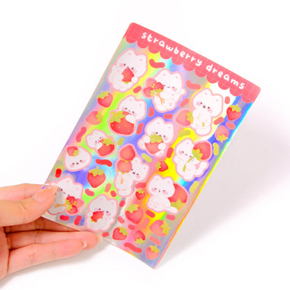 Waterproof custom sticker sheet with personalized artwork and die cut edges